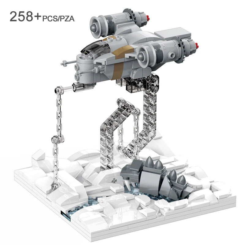 MOC Floating Starfighter Building Blocks Model Imperial Republic Gunship Spaceship DIY Assembly Bricks Childrens Toys Xmas Gifts