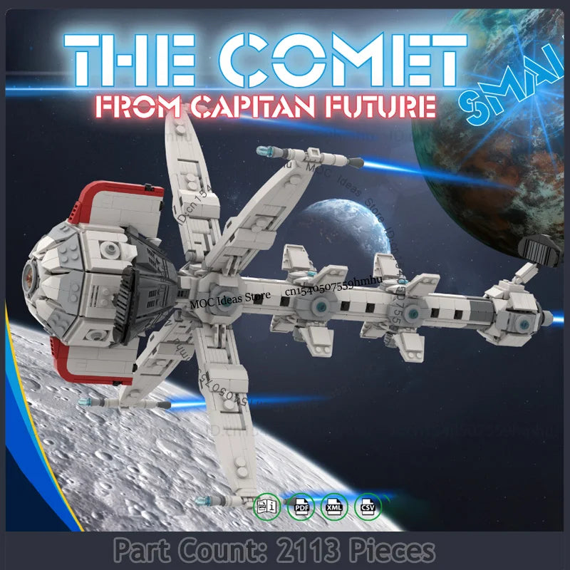 Space Comet Model MOC Building Blocks Spaceship DIY Assembled Technology Bricks Display Collection Toys Xmas Gifts