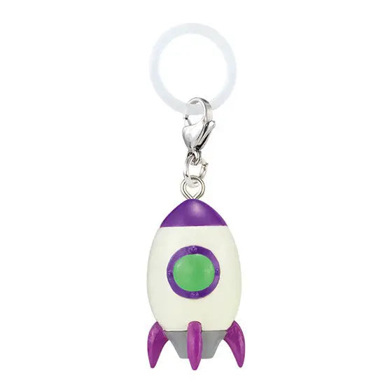 Original capsule toys kawaii Space Friends Mejirushi Accessory 2 Astronaut Rocket Alien UFO umbrella bottle mark pendant figures