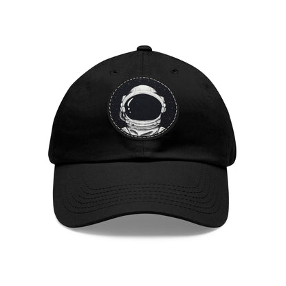 Astronaut Leather Patch Dad Hat — Space Helmet Baseball Cap