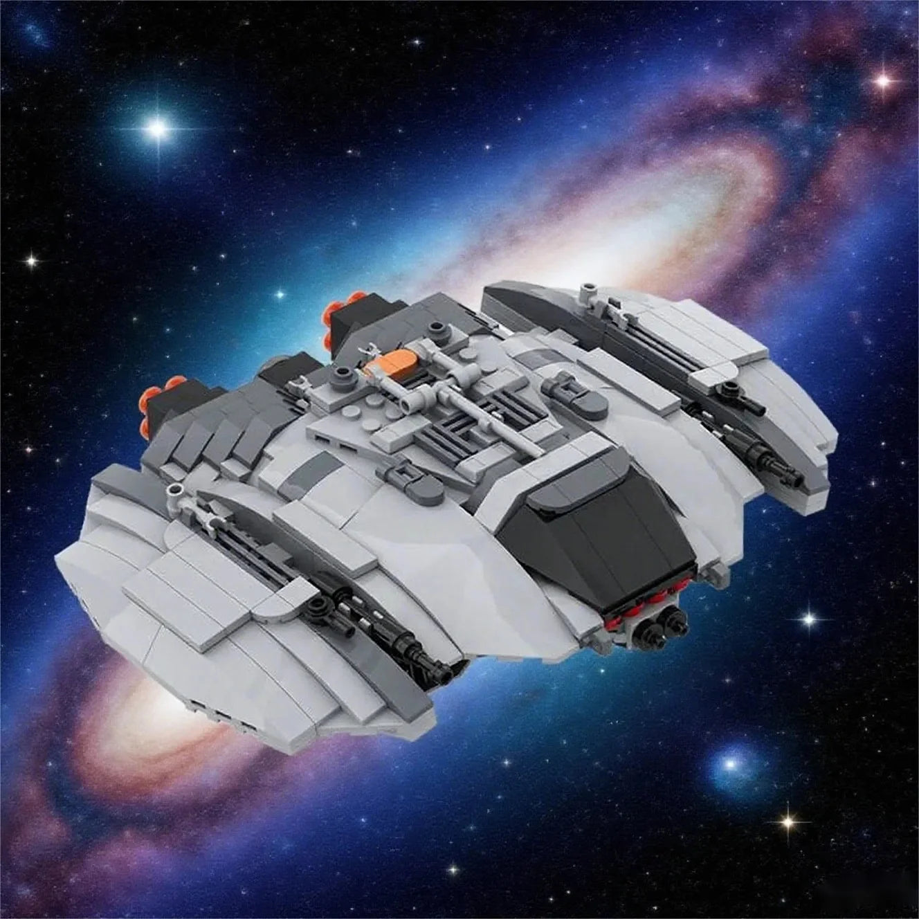 Sailong Raider Star Warrior MOC Building Blocks Red-Eye Attack Spaceship, Sci-Fi Space War Model Figurine for Boys and Girls