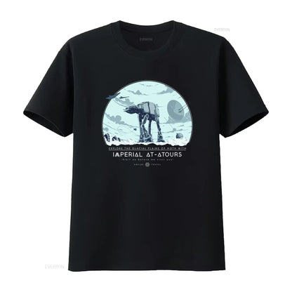 Explore Hoth with Imperial AT ATours T Shirt Sci Fi Movie Inspired Galactic Empire Space Adventure Apparel vintage Washed