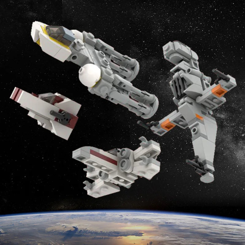 Sailong Raider Star Warrior MOC Building Blocks Red-Eye Attack Spaceship, Sci-Fi Space War Model Figurine for Boys and Girls