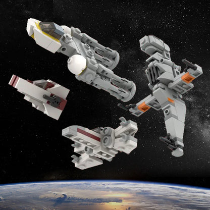 Sailong Raider Star Warrior MOC Building Blocks Red-Eye Attack Spaceship, Sci-Fi Space War Model Figurine for Boys and Girls