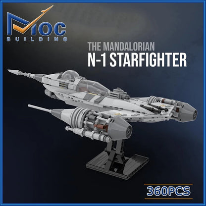MOC Space Movie Military Series N-1 Starfighter Model Building Blocks DIY Spaceship Assemble Bricks Creative Toys Birthday Gifts