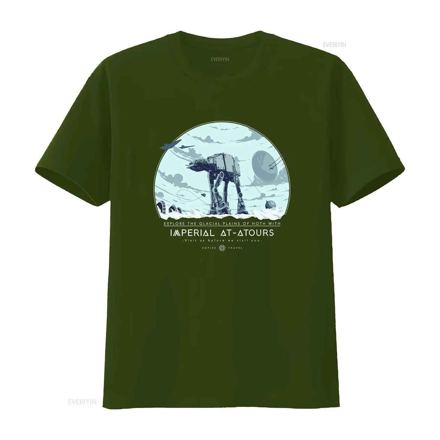 Explore Hoth with Imperial AT ATours T Shirt Sci Fi Movie Inspired Galactic Empire Space Adventure Apparel vintage Washed