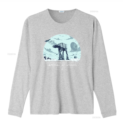 Explore Hoth with Imperial AT ATours T Shirt Sci Fi Movie Inspired Galactic Empire Space Adventure Apparel vintage Washed