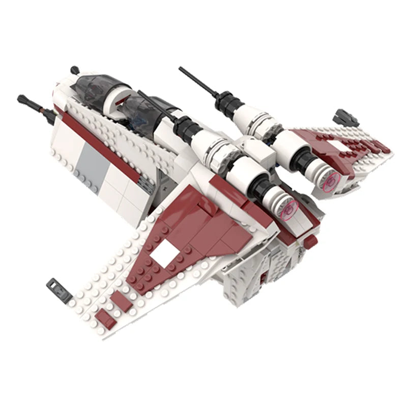 621PCS MOC-241666 NEW Republic Gunship Space Wars Series Movie Spaceship Model Building Blocks Bricks Assembly Toy Birthday Gift