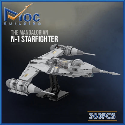 MOC Space Movie Military Series N-1 Starfighter Model Building Blocks DIY Spaceship Assemble Bricks Creative Toys Birthday Gifts