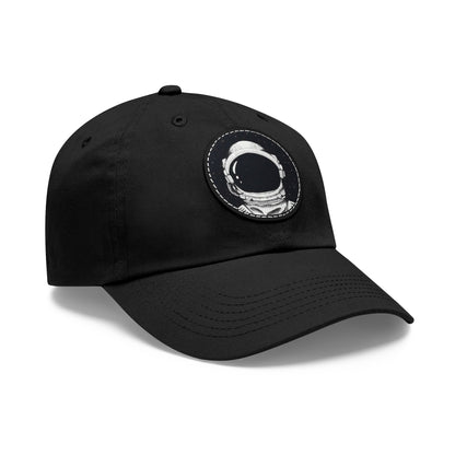 Astronaut Leather Patch Dad Hat — Space Helmet Baseball Cap