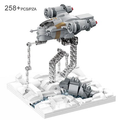 MOC Floating Starfighter Building Blocks Model Imperial Republic Gunship Spaceship DIY Assembly Bricks Childrens Toys Xmas Gifts