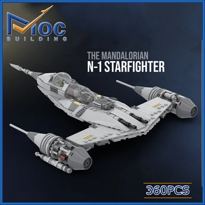 MOC Space Movie Military Series N-1 Starfighter Model Building Blocks DIY Spaceship Assemble Bricks Creative Toys Birthday Gifts