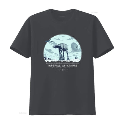 Explore Hoth with Imperial AT ATours T Shirt Sci Fi Movie Inspired Galactic Empire Space Adventure Apparel vintage Washed