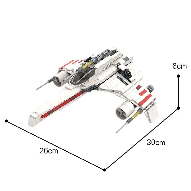 Sailong Raider Star Warrior MOC Building Blocks Red-Eye Attack Spaceship, Sci-Fi Space War Model Figurine for Boys and Girls