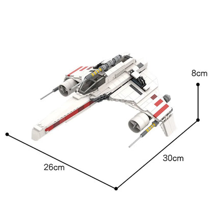 Sailong Raider Star Warrior MOC Building Blocks Red-Eye Attack Spaceship, Sci-Fi Space War Model Figurine for Boys and Girls