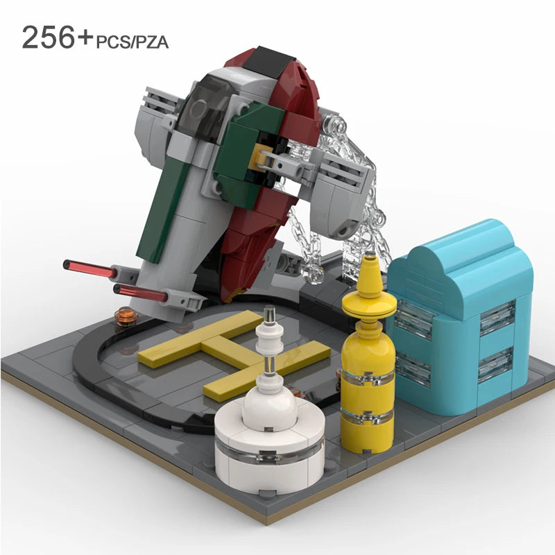 MOC Floating Starfighter Building Blocks Model Imperial Republic Gunship Spaceship DIY Assembly Bricks Childrens Toys Xmas Gifts