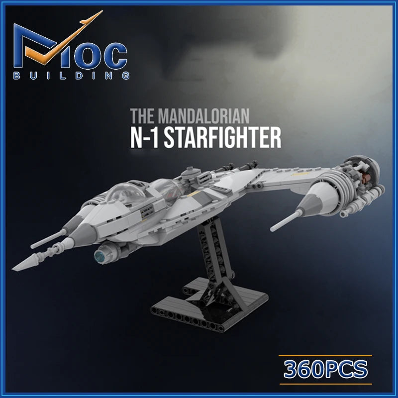 MOC Space Movie Military Series N-1 Starfighter Model Building Blocks DIY Spaceship Assemble Bricks Creative Toys Birthday Gifts