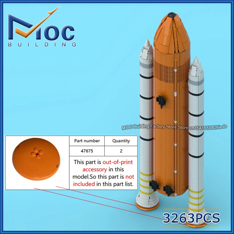 MOC Space Shuttle 10283 Upgrade  Booster Scale Base Building Blocks Rocket Bracket Aircraft Model DIY Bricks Assemble Toys Gifts