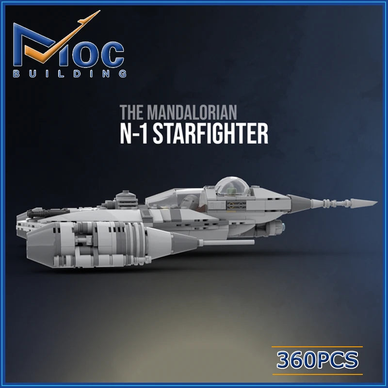 MOC Space Movie Military Series N-1 Starfighter Model Building Blocks DIY Spaceship Assemble Bricks Creative Toys Birthday Gifts