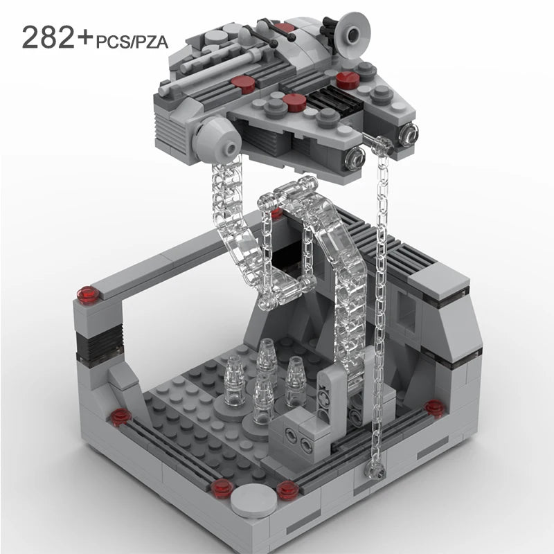 MOC Floating Starfighter Building Blocks Model Imperial Republic Gunship Spaceship DIY Assembly Bricks Childrens Toys Xmas Gifts